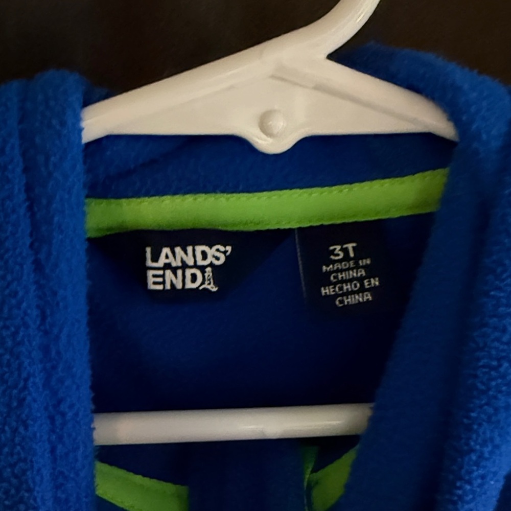 Lands' End Kids Blue and Green Jacket - Picture 2 of 5